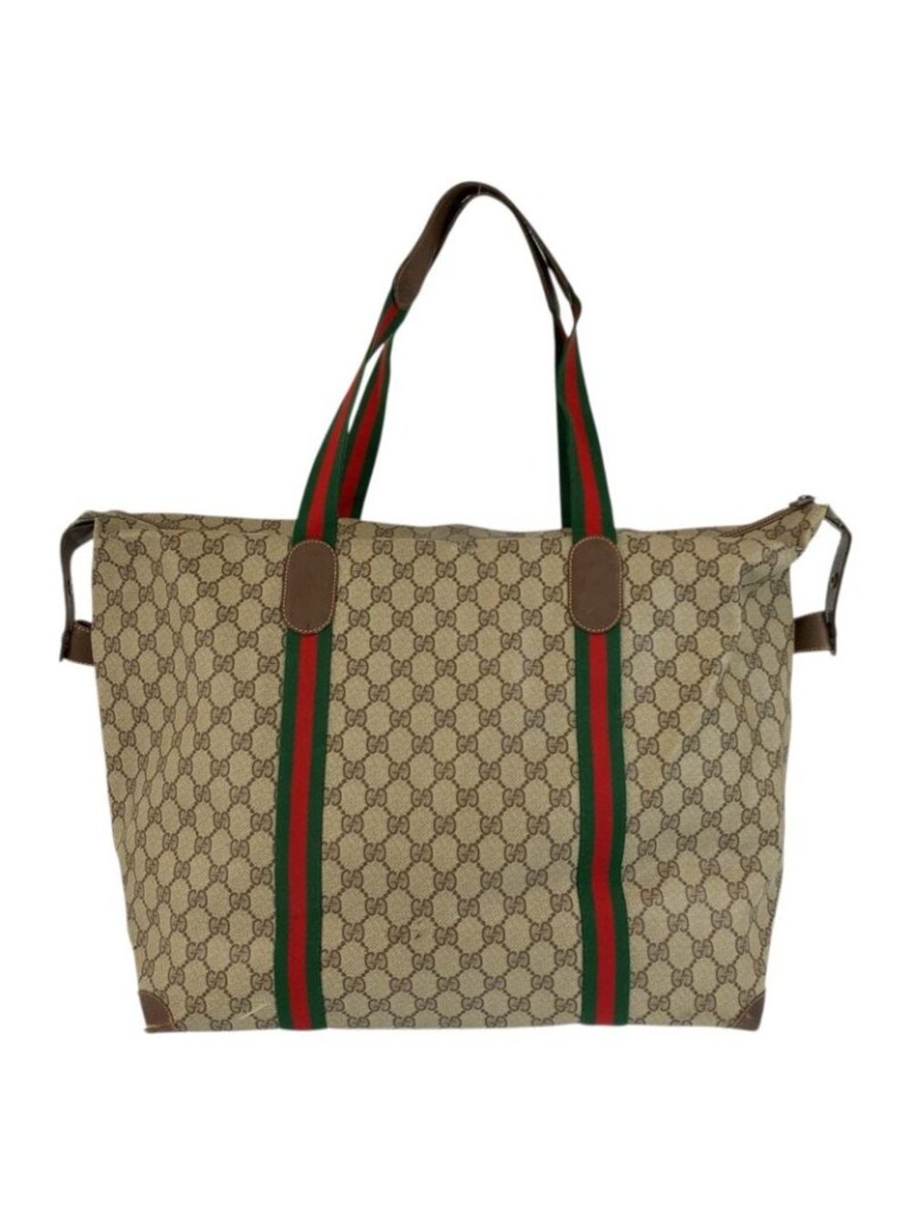 Gucci Vintage Sherry Line GG Supreme Canvas 156 19 014 Boston Bag - Picture 2 of 9